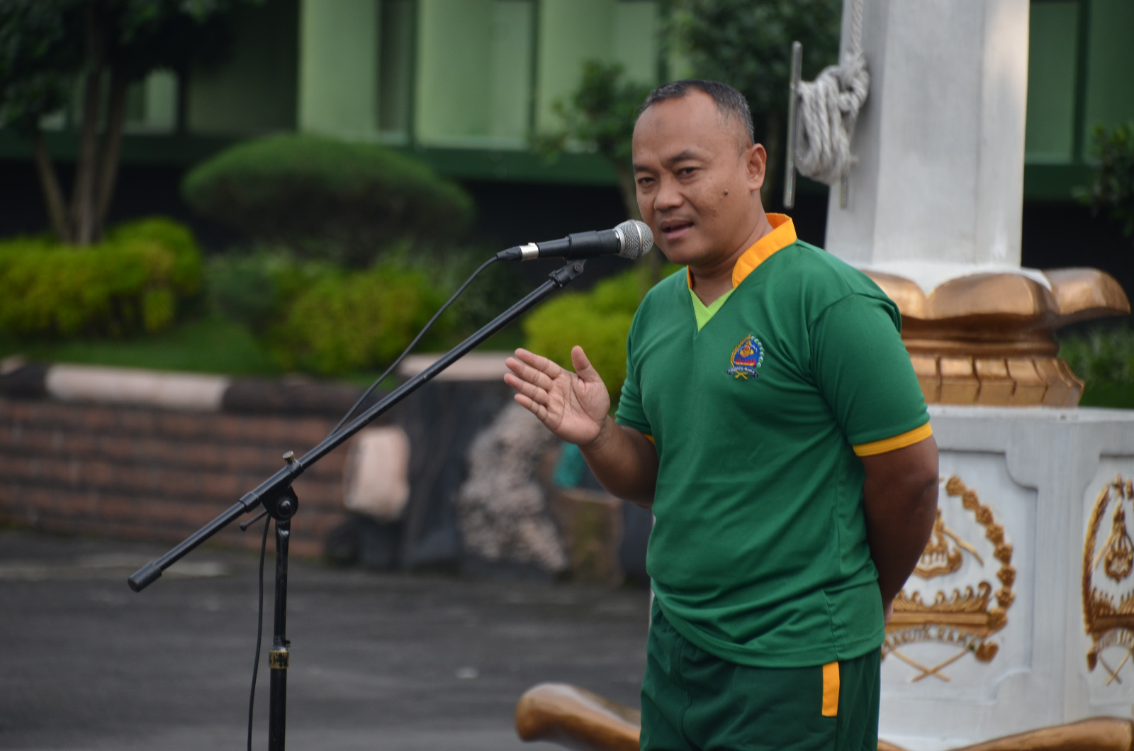 Tetap Prima di Bulan Ramadhan, Prajurit Makutarama Laksanakan Senam Bersama